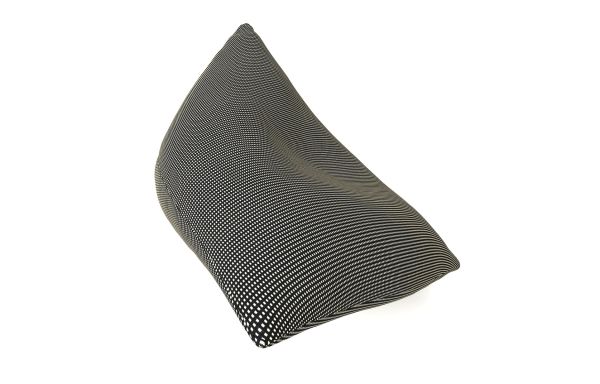 COUSSIN BERLINGOT, MOTIF QUADRILLE NOIR ET BEIGE
