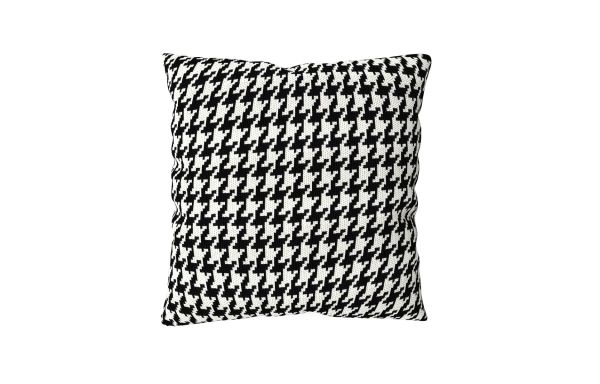 COUSSIN DÉCORATIF, MOTIF PIED DE POULE PETIT MODÈLE