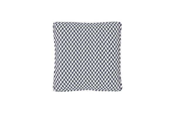 COUSSIN DÉCORATIF, MOTIF CHEVRON BLEU