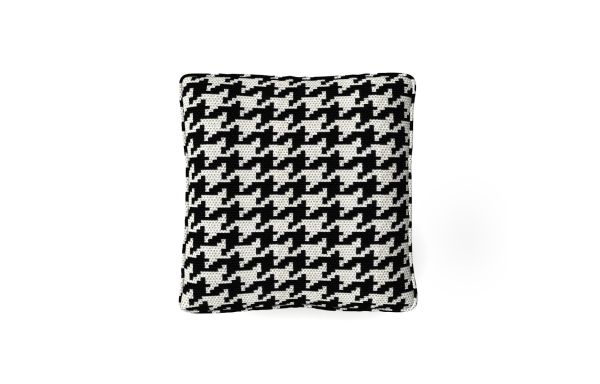 COUSSIN DÉCORATIF, MOTIF PIED DE POULE PETIT MODÈLE